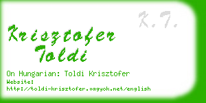 krisztofer toldi business card